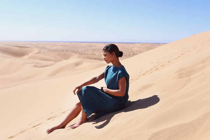 Linen - Boxy Dress, Knee Length