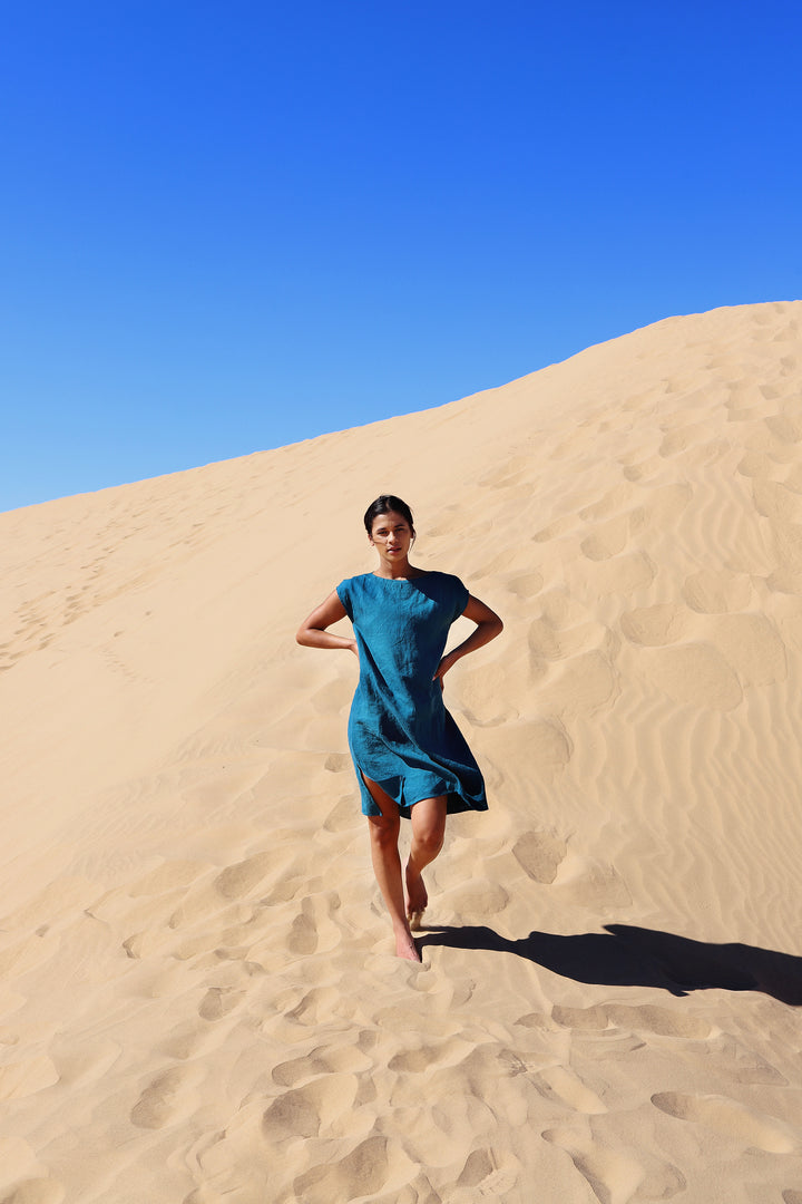 Linen - Boxy Dress, Knee Length