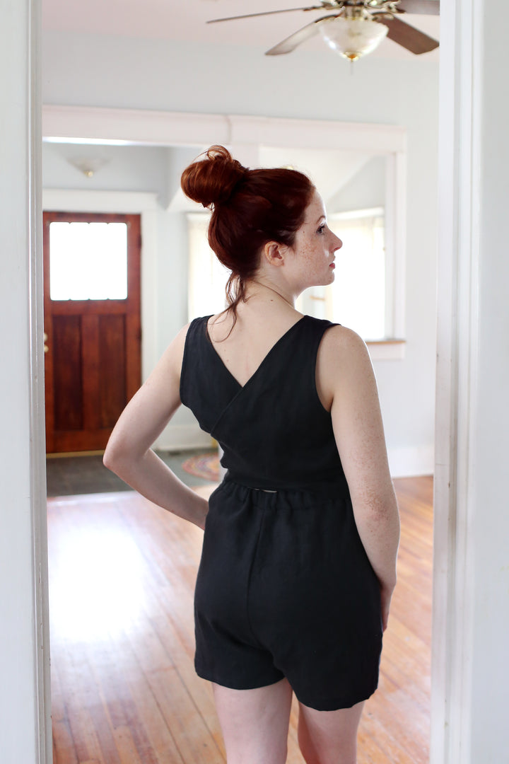 Linen - Romper, Sleeveless