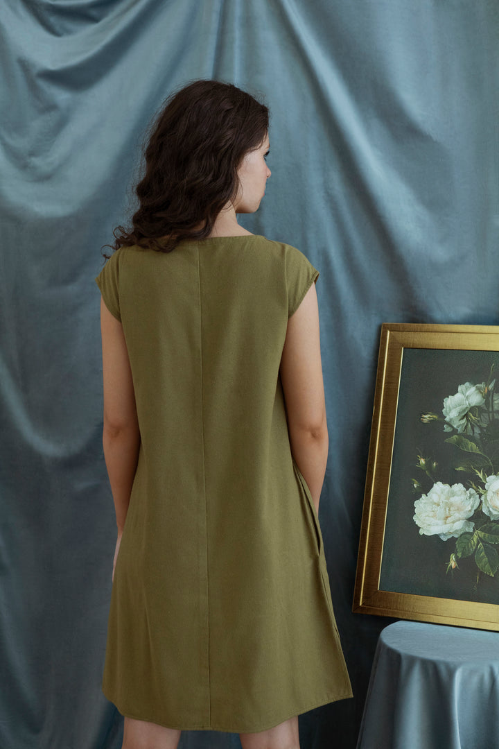 Raw Silk - Boxy Dress, Standard Length