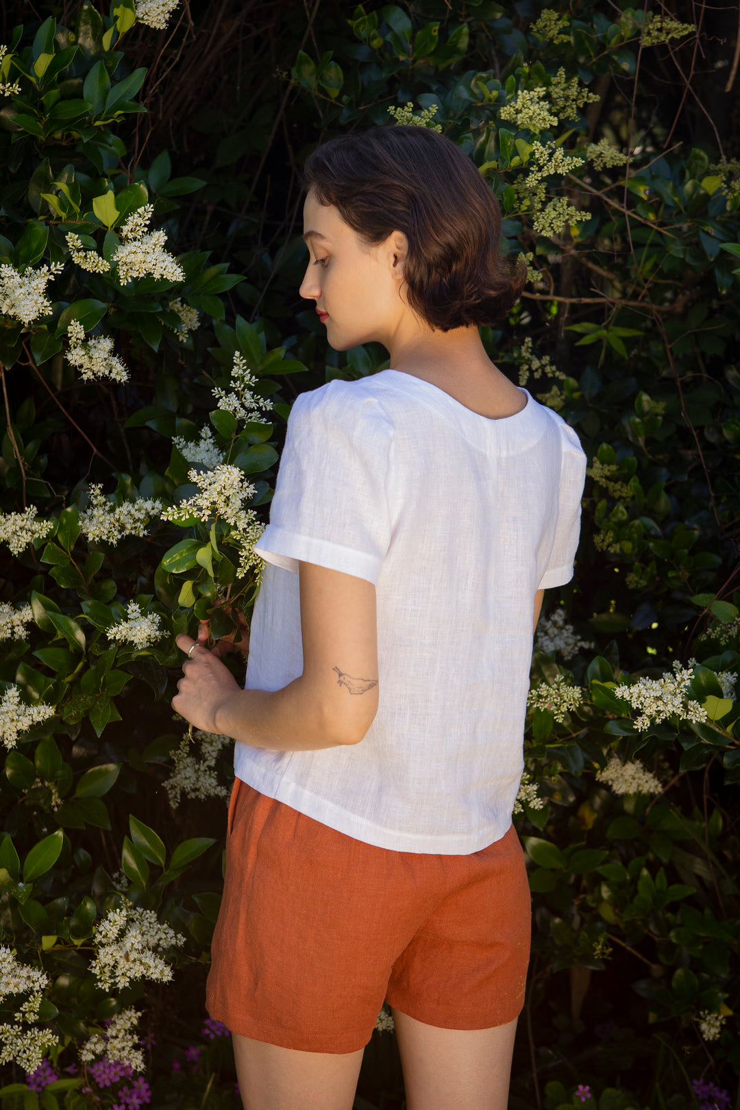 Linen - Shorts, Flat Front