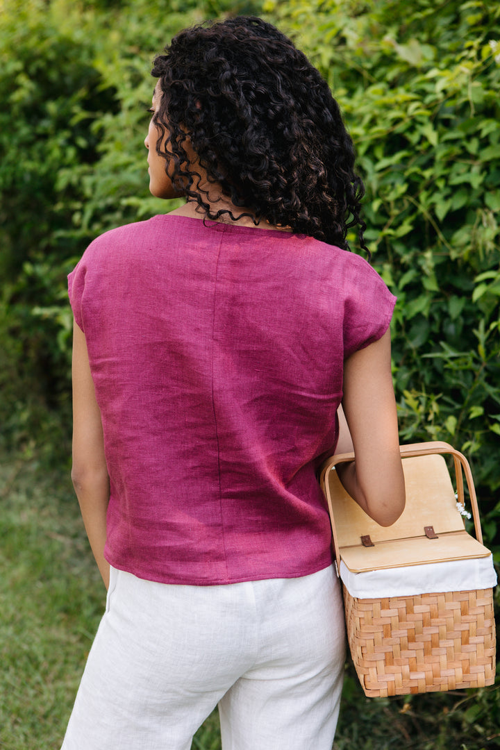 Linen - Boxy Top, Short Length